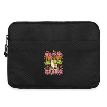 Weekend Trip You Say Alpaca My Bags - Laptoptasche 15" - Schwarz - Vorne