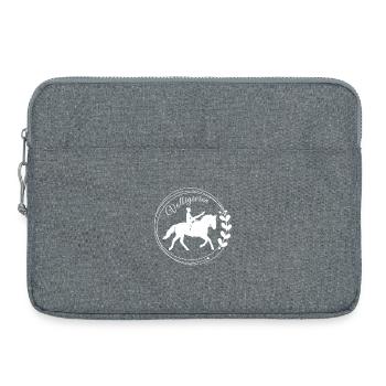 Voltigieren Mühle: Volti Pferdesport Pflichtübung - Laptoptasche 15" - Grau meliert - Vorne