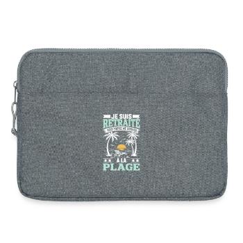 Retraite Cadeau humour personnalisé - Sacoche pour ordinateur portable 15 pouces - gris chiné - Devant