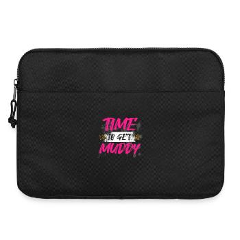 Time to get muddy Schlammlauf Mud Run Muddy Race - Laptoptasche 15" - Schwarz - Vorne