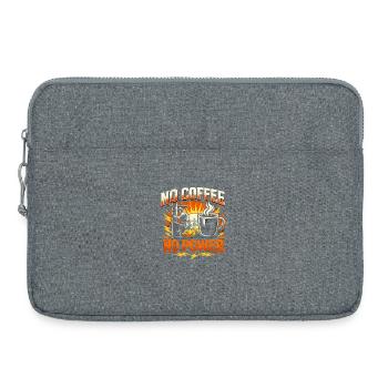 Méfiez-vous du Lineman sans café - Sacoche pour ordinateur portable 15 pouces - gris chiné - Devant