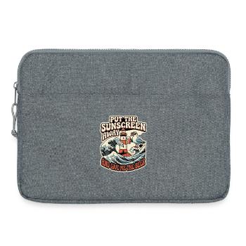 Drôle de dire été mouette - Sacoche pour ordinateur portable 15 pouces - gris chiné - Devant