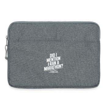 Did I Mention I Ran a Marathon? - Laptop bag 15" - heather grey - Front