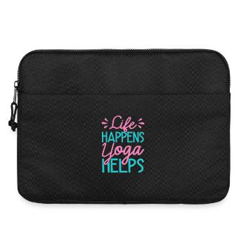 La vie de yoga se fait Le yoga aide Yoga drôle de yoga - Sacoche pour ordinateur portable 15 pouces - noir - Devant