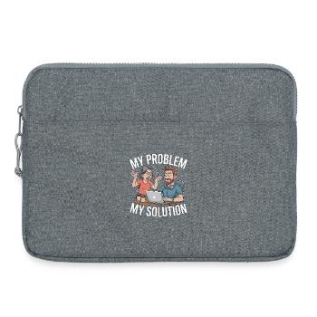 Remote Developer My Problem My Pictogram Dad Mom - Laptoptasche 15" - Grau meliert - Vorne