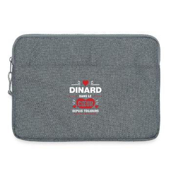 Dinard dans le cœur - Sacoche pour ordinateur portable 15 pouces - gris chiné - Devant