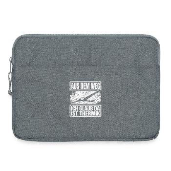 Ich Glaub Da ist Thermik Segelflieger - Laptoptasche 15" - Grau meliert - Vorne