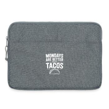 Mondays Are Better With Tacos - Laptop bag 15" - heather grey - Front