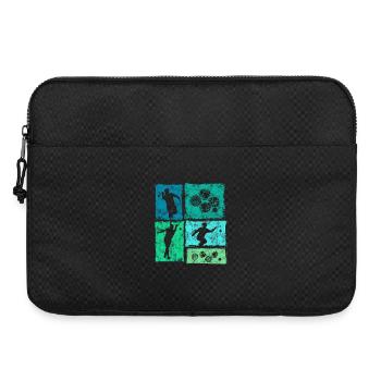 Graphique rétro de boccia et de joueur de pétanque - Sacoche pour ordinateur portable 15 pouces - noir - Devant