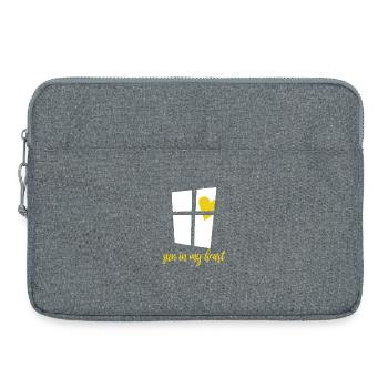 Fenster mit Herz Sonne - sun in my heart - Laptop bag 15" - heather grey - Front