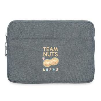 Gender Reveal Team Nuts Babyparty Mama Papa Team - Laptoptasche 15" - Grau meliert - Vorne