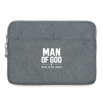 Man Of God Made In His Image Christlicher Glaube - Laptoptasche 15" - Grau meliert - Vorne