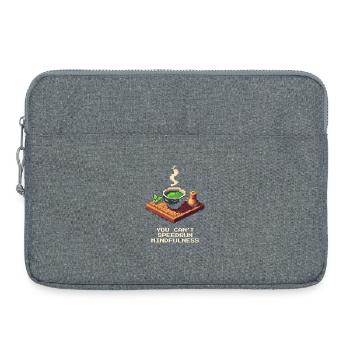 Mindfulness is not a speedrun | Pixel Gaming - Laptop bag 15" - heather grey - Front