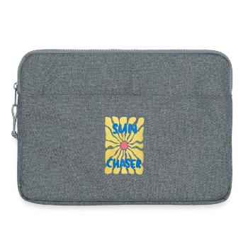 Sun Chaser – Design Rétro Fleur de Soleil - Laptop bag 15" - heather grey - Front