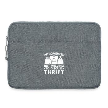 Thrift Shop Introverted But Willing Discuss Love - Laptoptasche 15" - Grau meliert - Vorne