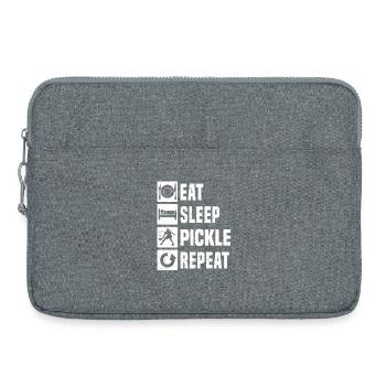 Les fans de pickleball et les professionnels du pickleball vont ensemble - Sacoche pour ordinateur portable 15 pouces - gris chiné - Devant