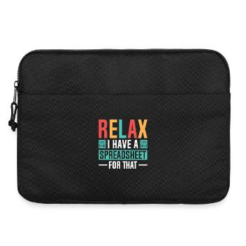 Relax: Spreadsheet Spaß - Laptoptasche 15" - Schwarz - Vorne
