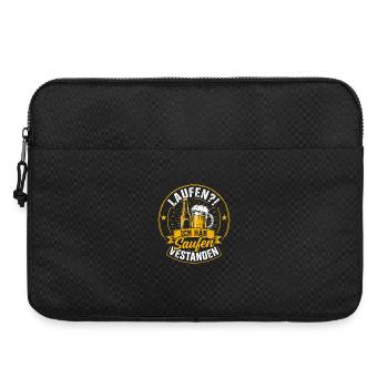Saufen bestanden Bier Badge - Laptoptasche 15" - Schwarz - Vorne