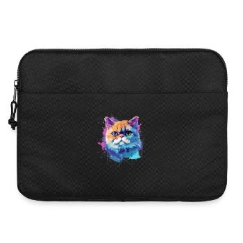 Art coloré exotique de visage de chat à poil court - Sacoche pour ordinateur portable 15 pouces - noir - Devant
