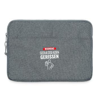 Warnung Geduldsfaden gerissen - Laptoptasche 15" - Grau meliert - Vorne