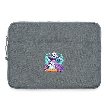 Schlafende Geisterleser im Spukbuch - Laptoptasche 15" - Grau meliert - Vorne