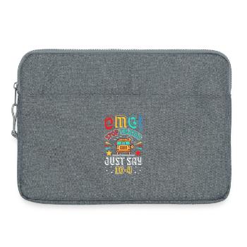 Schulbus Spruch 10vier4 - Laptoptasche 15" - Grau meliert - Vorne