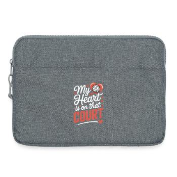Volleyball Sprüche Lustiges Volleyball Geschenk - Laptoptasche 15" - Grau meliert - Vorne