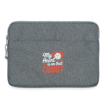 Volleyball Sprüche Lustiges Volleyball Geschenk - Laptoptasche 15" - Grau meliert - Vorne