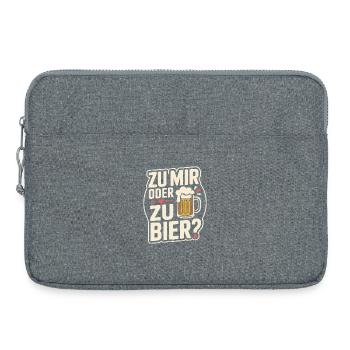 Bier Zu Mir Oder Zu Bier Flirt Single Party Malle - Laptoptasche 15" - Grau meliert - Vorne