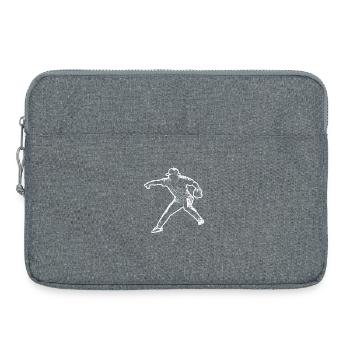 Joueur de baseball - Sacoche pour ordinateur portable 15 pouces - gris chiné - Devant