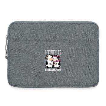 Offizielles Schlafshirt Süße Kühe Pyjama Kuh - Laptoptasche 15" - Grau meliert - Vorne