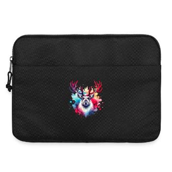 Motif de renne - Sacoche pour ordinateur portable 15 pouces - noir - Devant