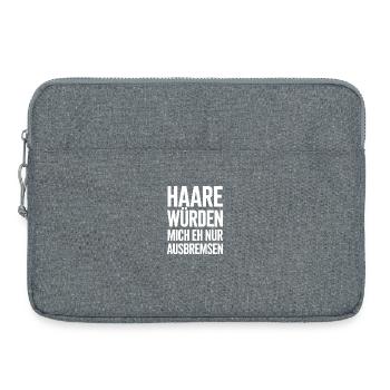 Glatze Glatzkopf Glatzenträger Geschenke - Laptoptasche 15" - Grau meliert - Vorne