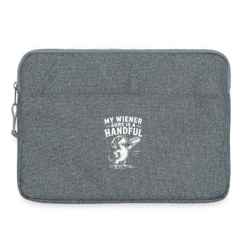 Mein Wiener ist echt eine Herausforderung! Lustige - Laptoptasche 15" - Grau meliert - Vorne