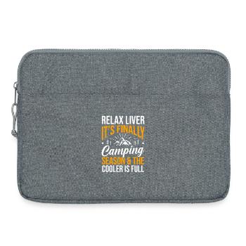 Camping Bonfire Camp Life Forest Camper - Laptop bag 15" - heather grey - Front