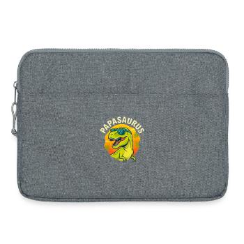 Papasaurus Dinosaure T-Rex Papa Cool - Sacoche pour ordinateur portable 15 pouces - gris chiné - Devant