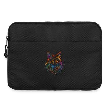 Fuchs Line Art – Farbenfrohes Fox Design - Laptoptasche 15" - Schwarz - Vorne