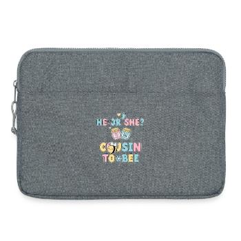 Révélation du sexe Cousin à Bee Baby Shower - Sacoche pour ordinateur portable 15 pouces - gris chiné - Devant