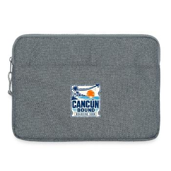 Strandurlaubsgeschenke, bald Boarding Richtung Cancun - Laptoptasche 15" - Grau meliert - Vorne