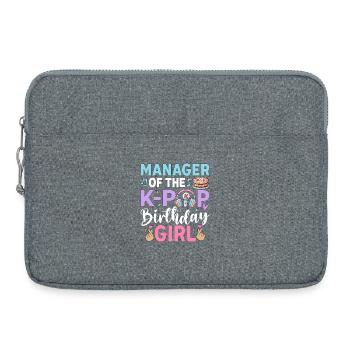 Manager Of The K-Pop Birthday Girl - Laptop bag 15" - heather grey - Front