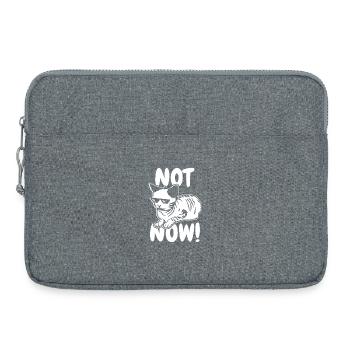 Cat Owner Funny Saying - Laptop bag 15" - heather grey - Front