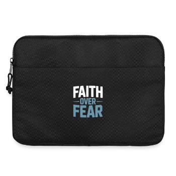 Glaube Faith Over Fear Jesus Gott Bibelvers Kirche - Laptoptasche 15" - Schwarz - Vorne