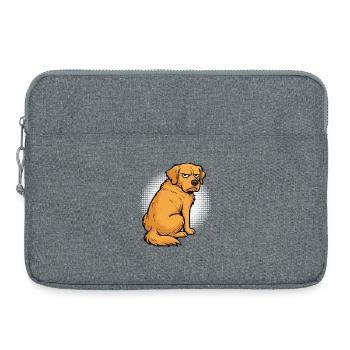 Golden Retriever Goldie Goldiebesitzer Goldies - Laptoptasche 15" - Grau meliert - Vorne