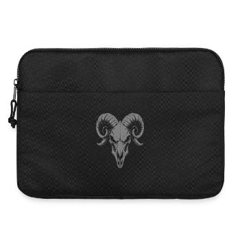Schädel mit Hörner Widder Totenkopf - Laptoptasche 15" - Schwarz - Vorne