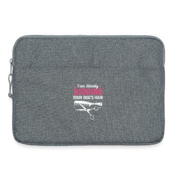 Toiletteur pour chiens - Sacoche pour ordinateur portable 15 pouces - gris chiné - Devant