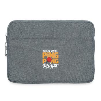 Le joueur de ping-pong le plus correct du monde Plus drôle - Sacoche pour ordinateur portable 15 pouces - gris chiné - Devant