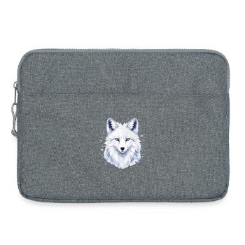 Arktischer Fuchs Polygon Design - Laptoptasche 15" - Grau meliert - Vorne