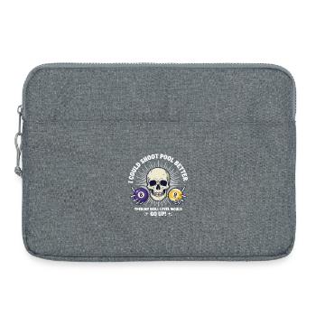 Billiard-Schädel-Billard-Billard-Tisch - Laptoptasche 15" - Grau meliert - Vorne