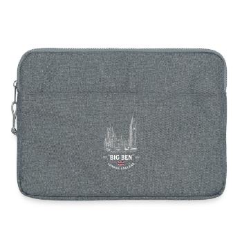 Cadeau de voyage souvenir de Big Ben Skyline Londres - Sacoche pour ordinateur portable 15 pouces - gris chiné - Devant