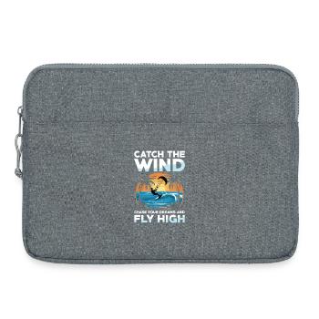 Catch the wind Chase your dreams Flight into the high - Laptop bag 15" - heather grey - Front